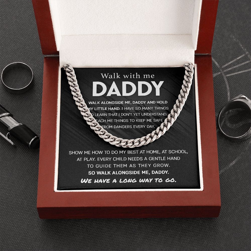 Walk With Me Daddy Cuban Link Chain - Dazora Jewels  - Dazora Jewels 