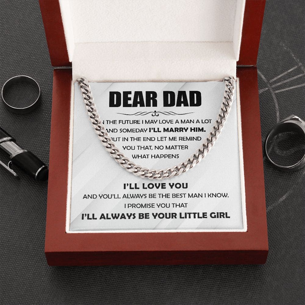 Dear Dad Cuban Link Chain - Dazora Jewels  - Dazora Jewels 