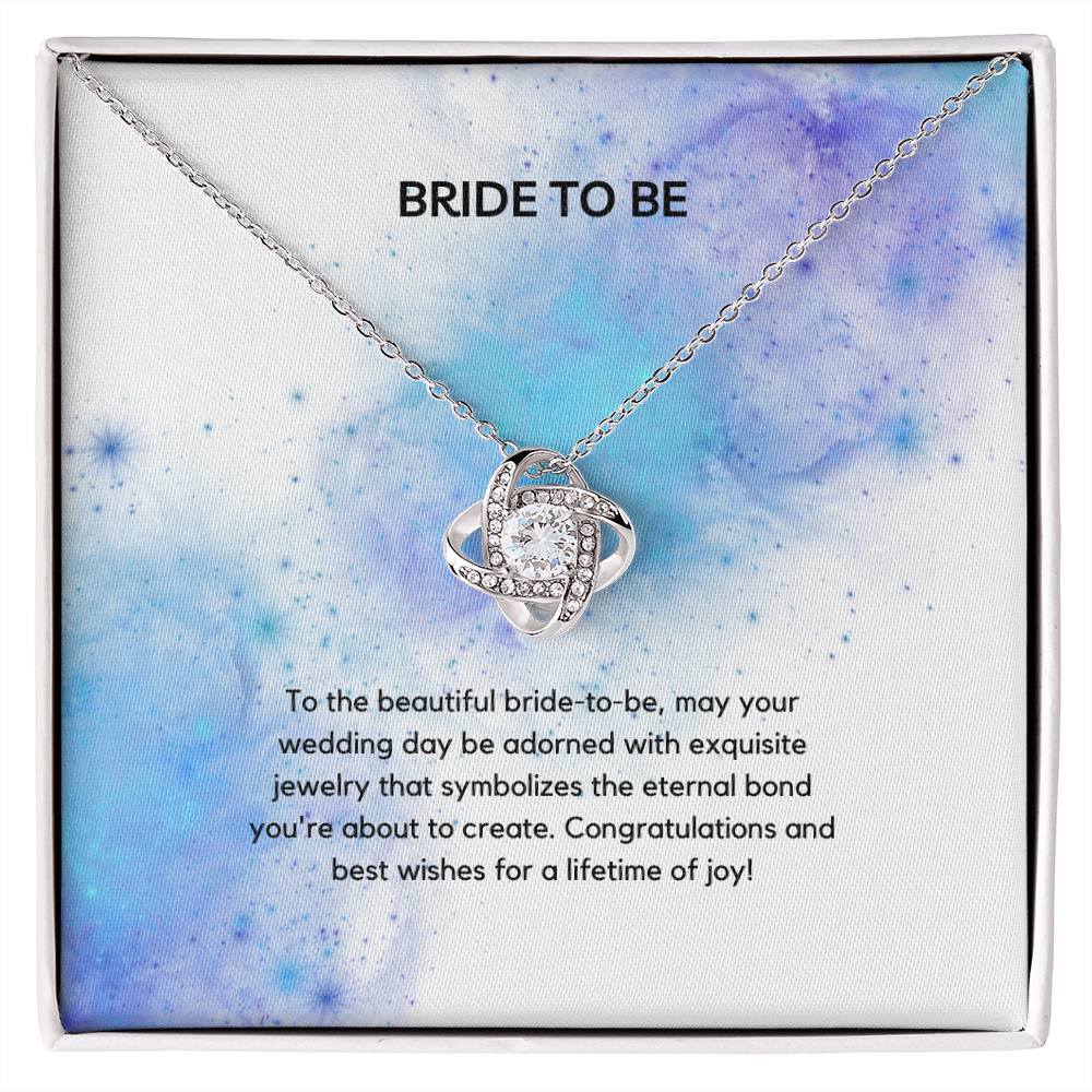 Bride To Be Love Knot Necklace - Dazora Jewels  - Dazora Jewels 