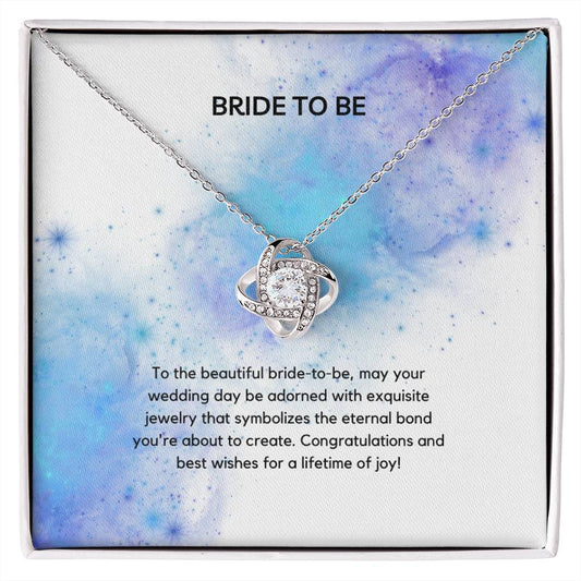 Bride To Be Love Knot Necklace - Dazora Jewels  - Dazora Jewels 