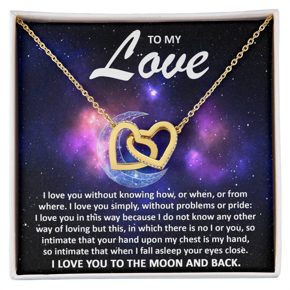 To My Love - Interlocking Hearts Necklace