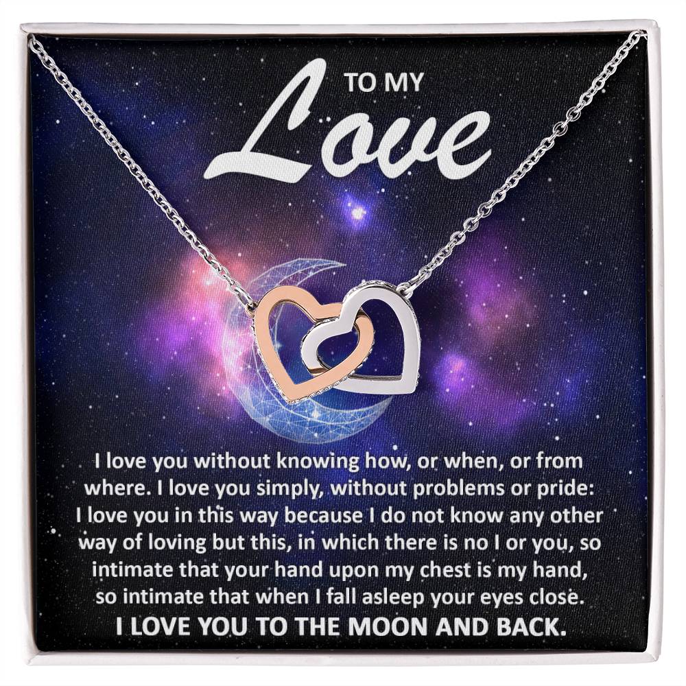 To My Love - Interlocking Hearts Necklace