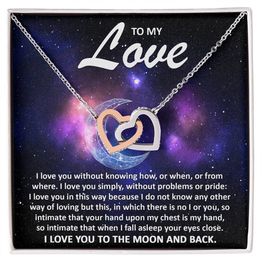 To My Love - Interlocking Hearts Necklace