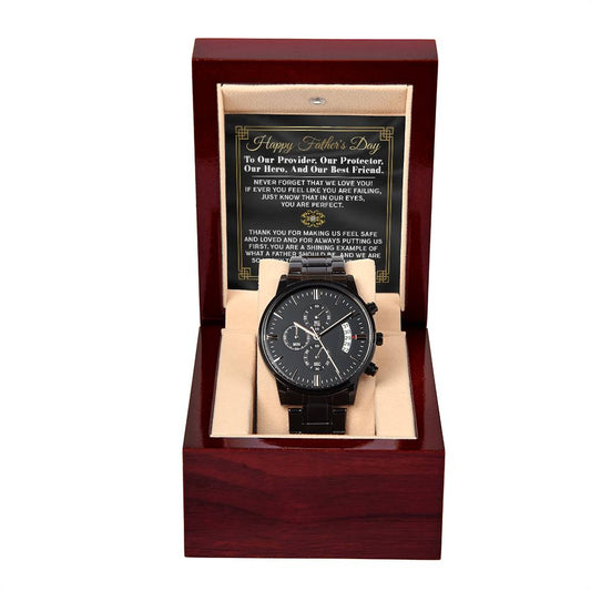 Dad-Our Protector-Metal Chronograph Watch