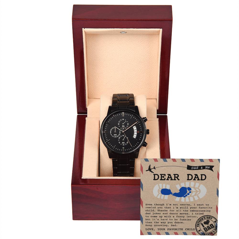 Dad - Your Favorite Child - Metal Chronograph Watch