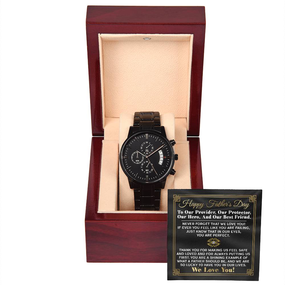 Dad-Our Protector-Metal Chronograph Watch