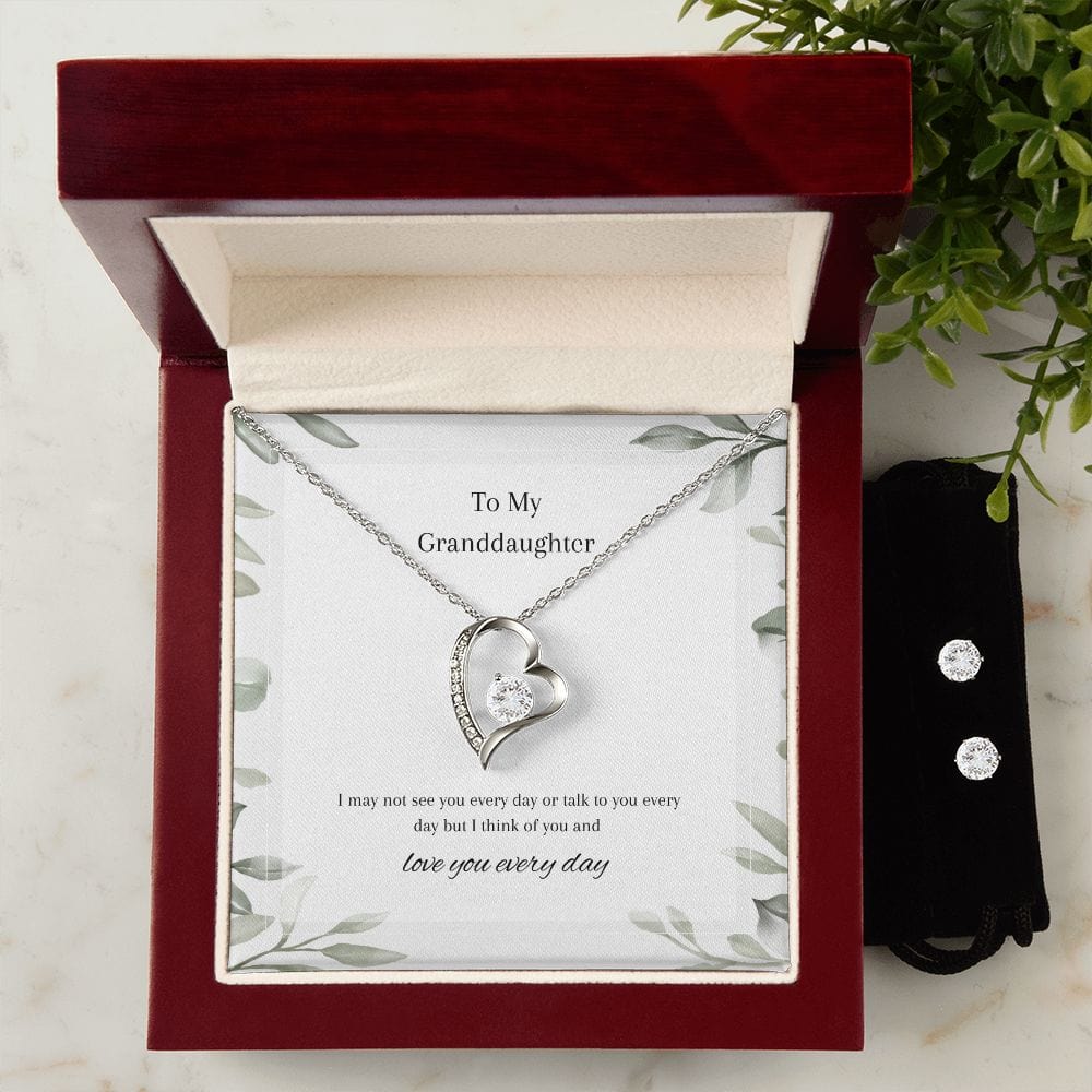 Granddaughter Love Heart Necklace - Dazora Jewels  - Dazora Jewels 