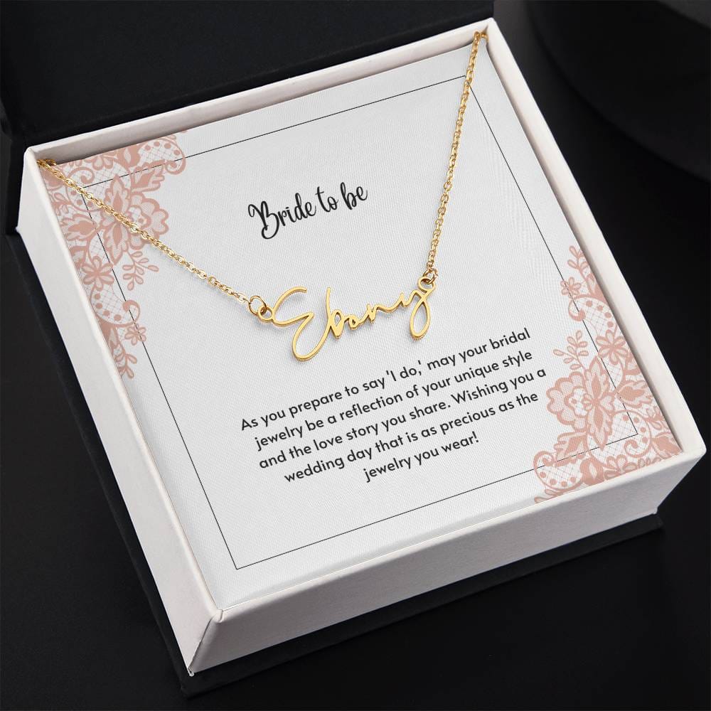 Bride Custom Name Necklace - Dazora Jewels  - Dazora Jewels 