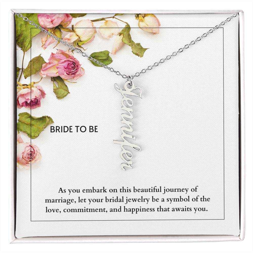 Bride To Be Name Necklace - Dazora Jewels  - Dazora Jewels 