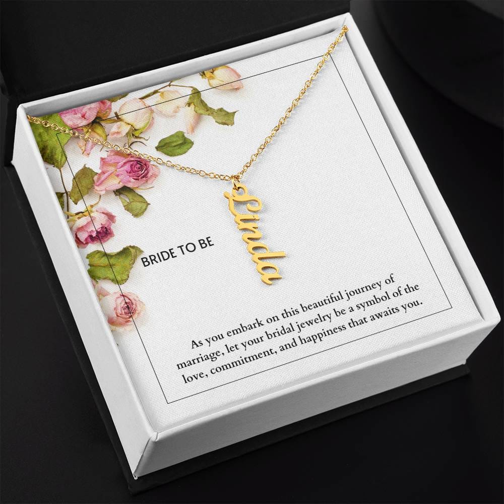 Bride To Be Name Necklace - Dazora Jewels  - Dazora Jewels 