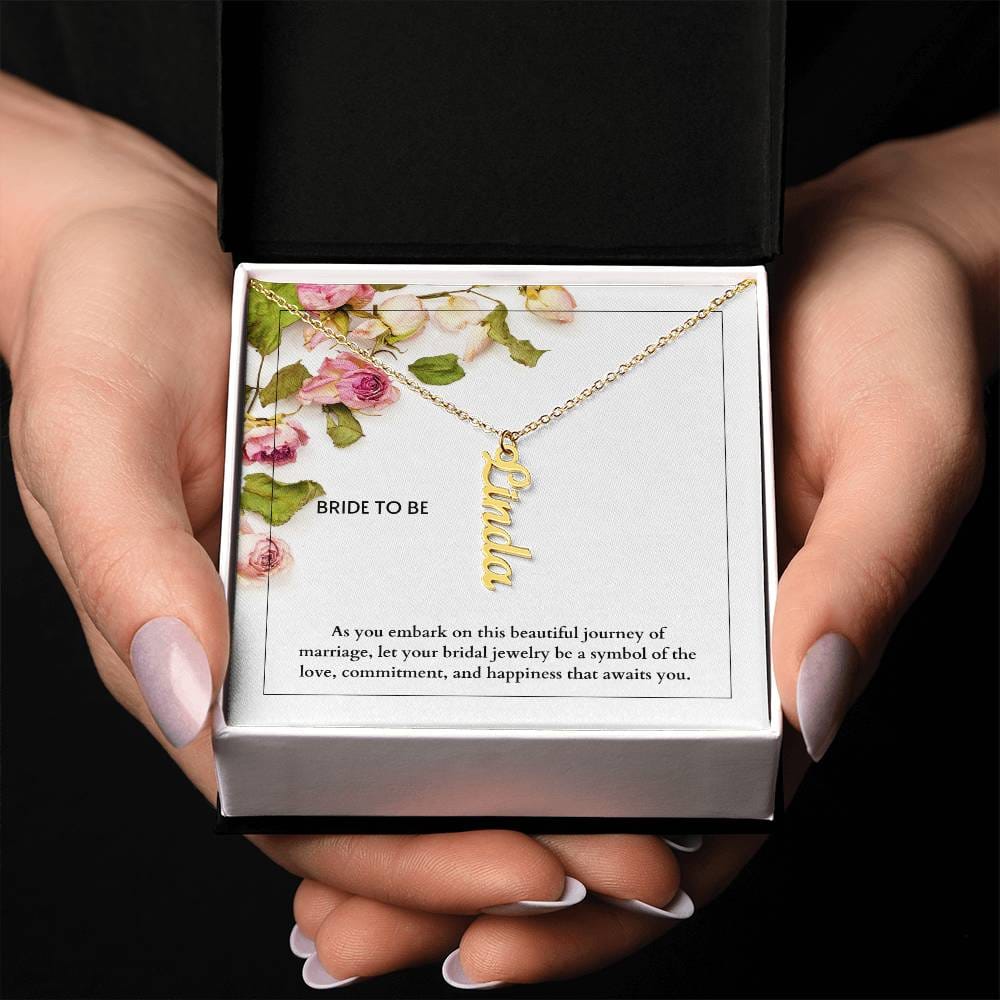 Bride To Be Name Necklace - Dazora Jewels  - Dazora Jewels 