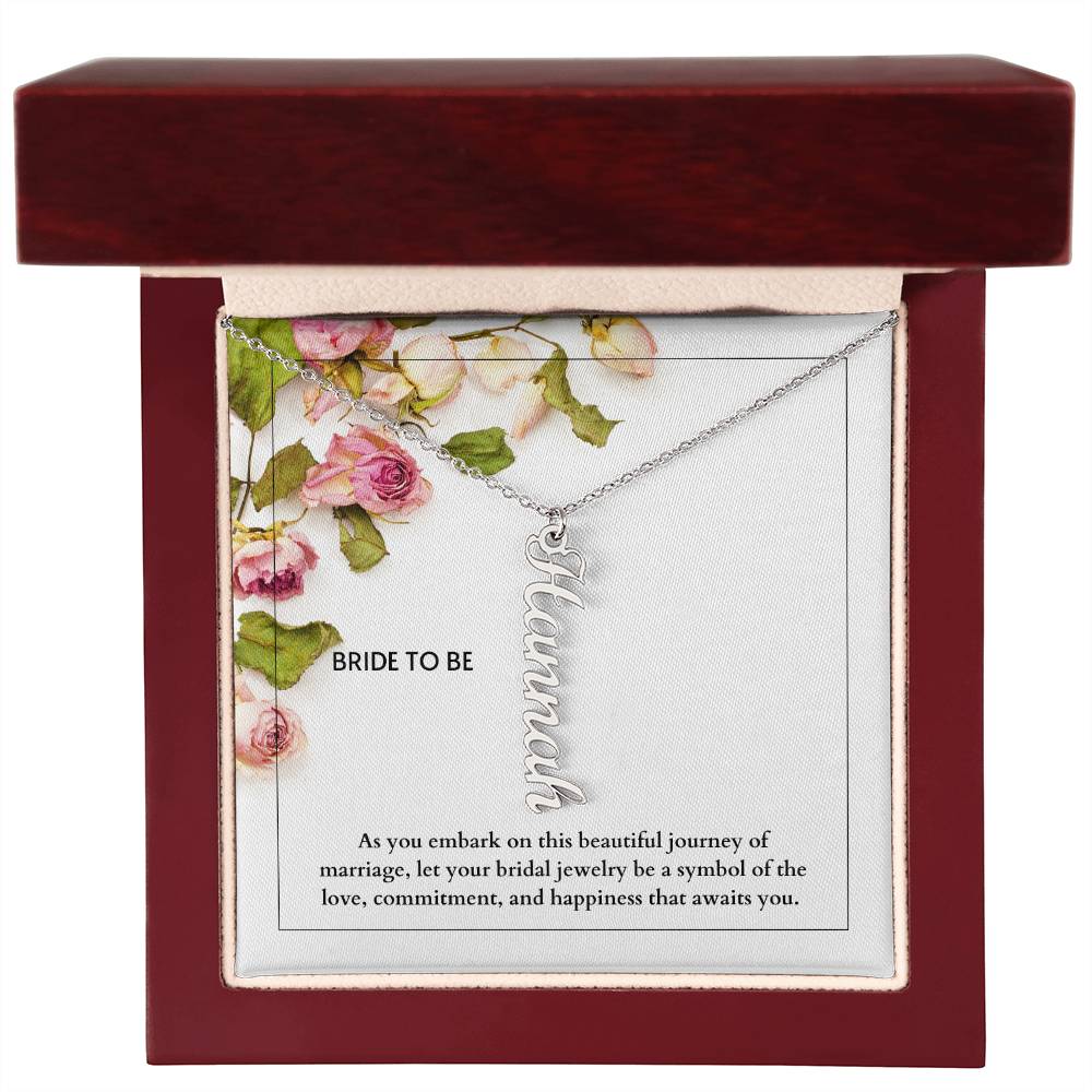 Bride To Be Name Necklace - Dazora Jewels  - Dazora Jewels 