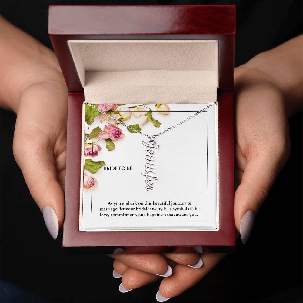 Bride To Be Name Necklace - Dazora Jewels  - Dazora Jewels 