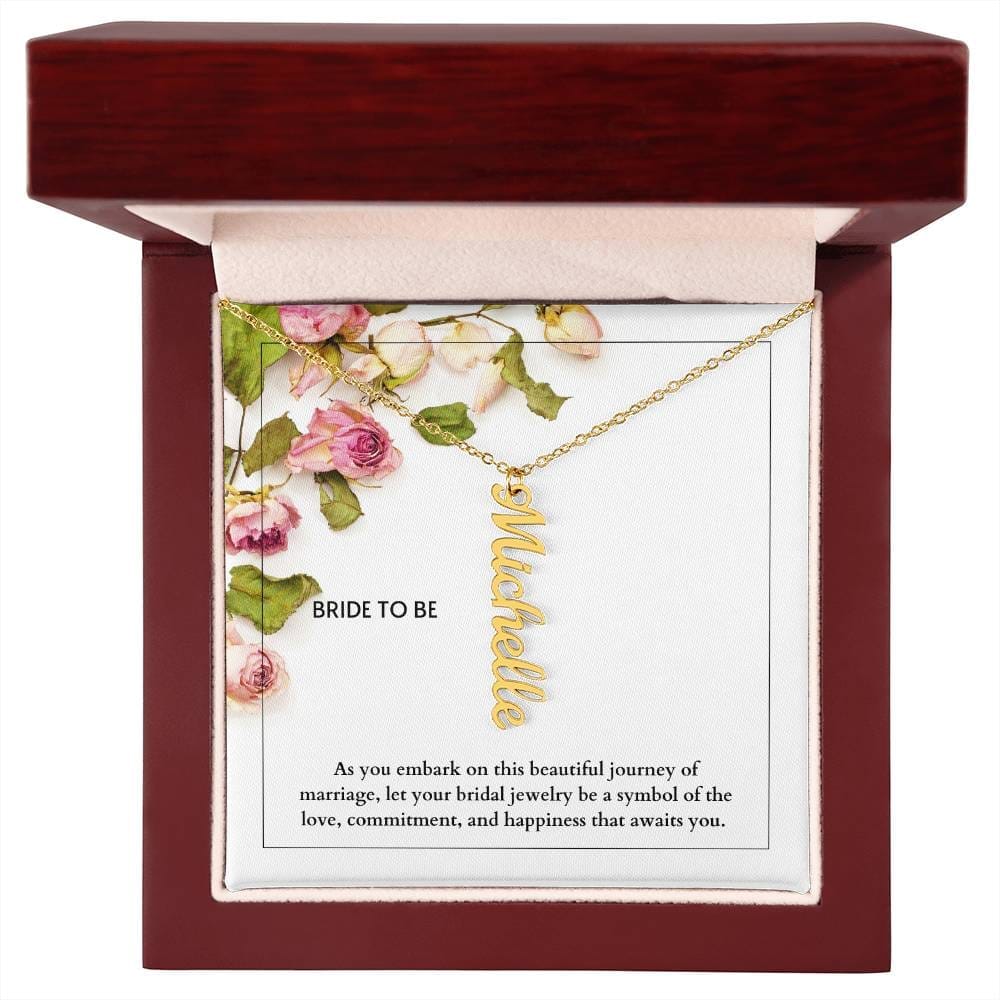 Bride To Be Name Necklace - Dazora Jewels  - Dazora Jewels 