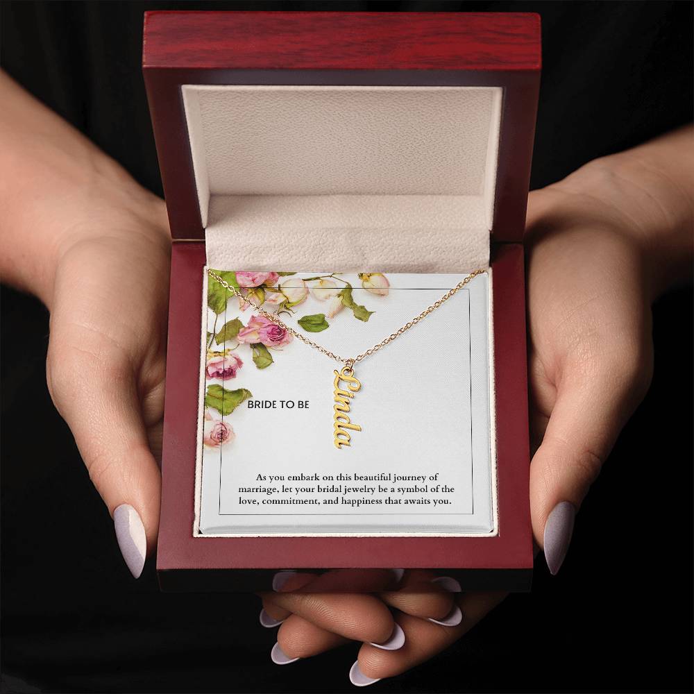 Bride To Be Name Necklace - Dazora Jewels  - Dazora Jewels 