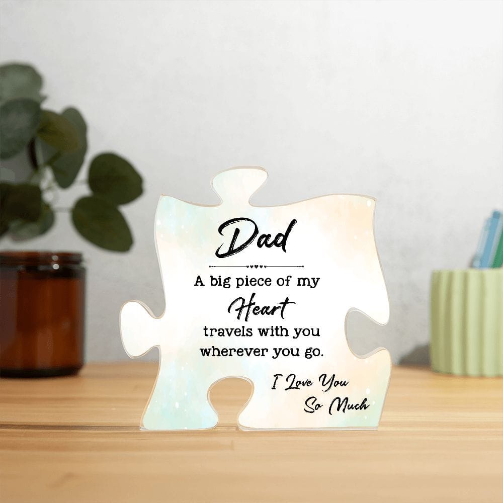 Dad Puzzle Piece - Dazora Jewels  - Dazora Jewels 