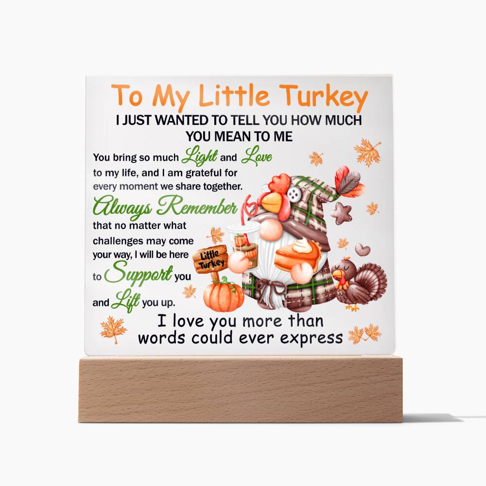 Little Turkey Lift You Up Acrylic - Dazora Jewels  - Dazora Jewels 