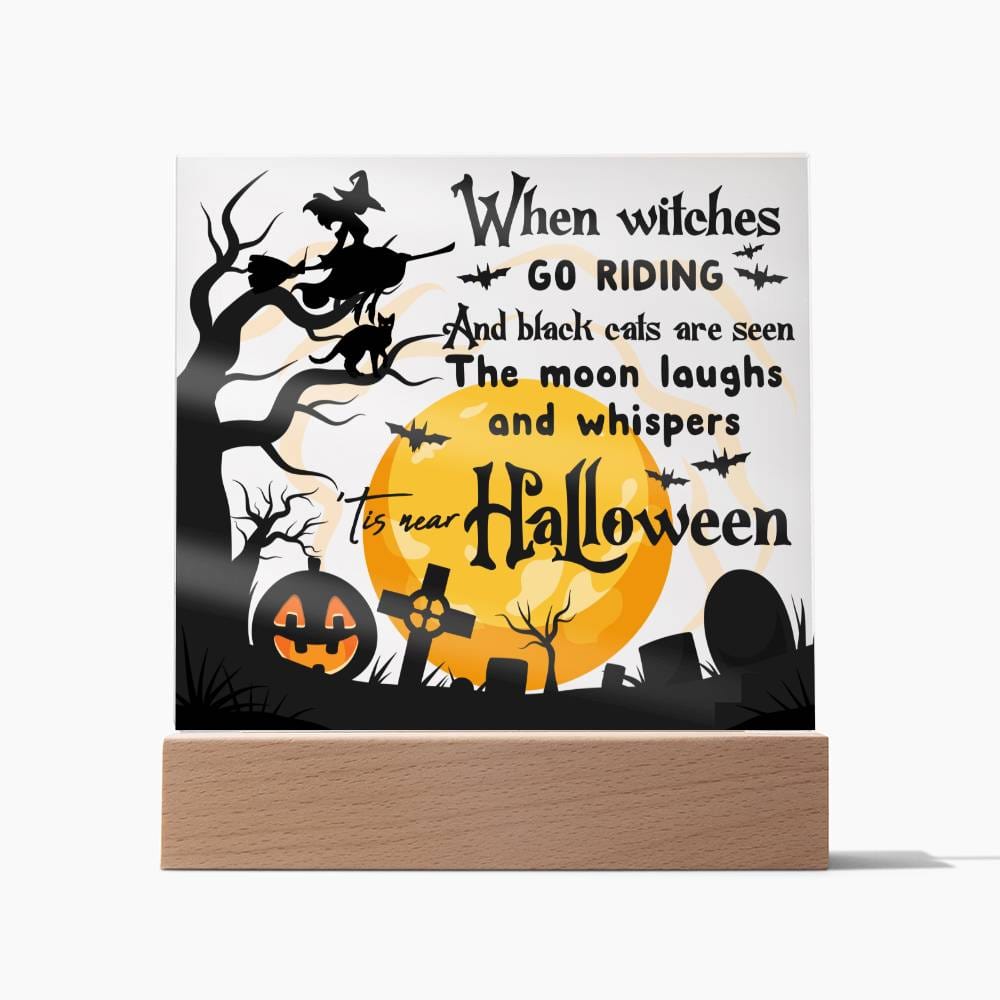 Halloween Black Cats Acrylic Plaque - Dazora Jewels  - Dazora Jewels 