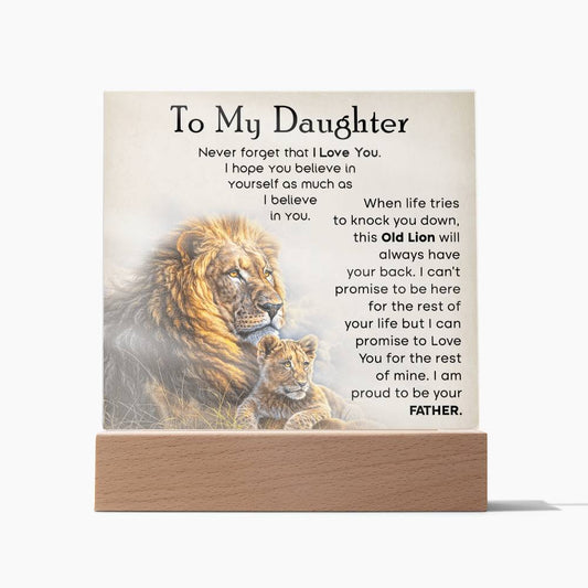 To my daughter - Never forget that i love you - Acrylic plaque - Dazora Jewels  - Dazora Jewels 