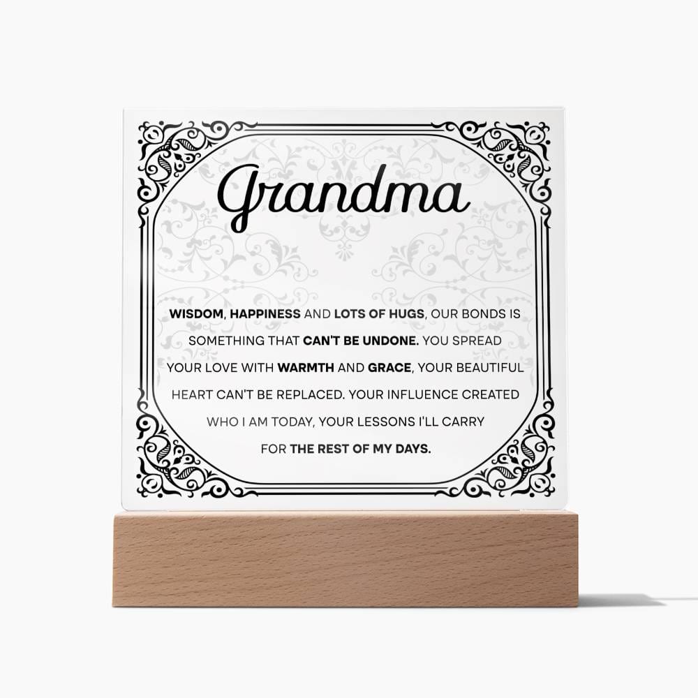 Grandma - Widom & happiness - Acrylic plaque - Dazora Jewels  - Dazora Jewels 