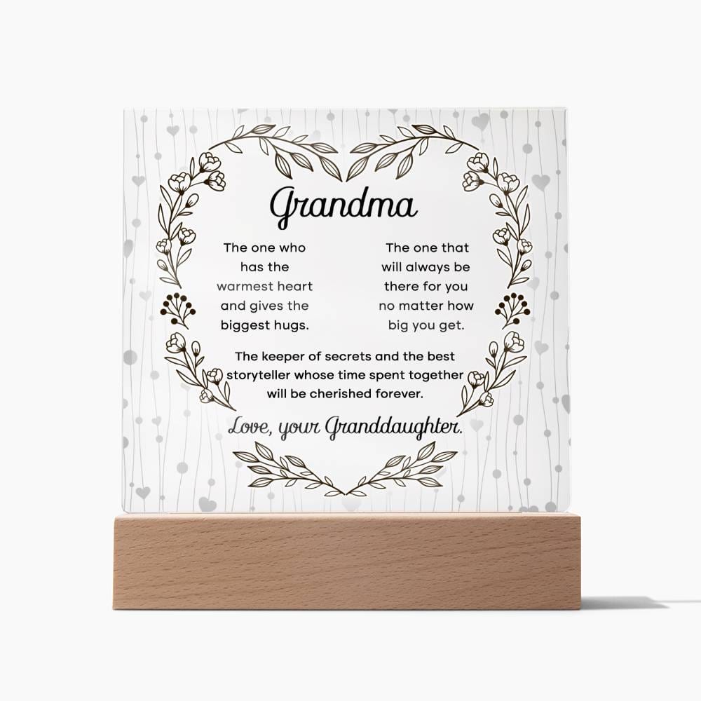 Grandma - The warmest heart - Acrylic plaque - Dazora Jewels  - Dazora Jewels 