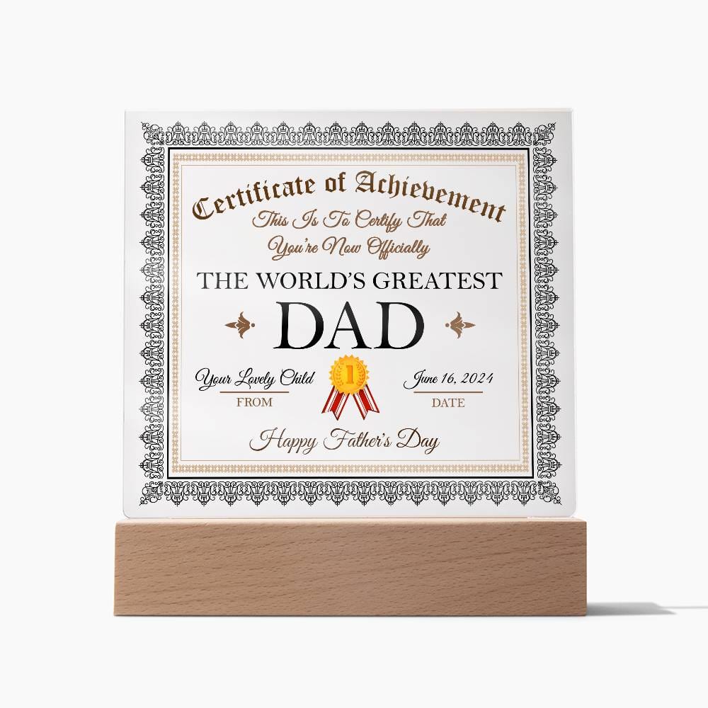 World's Greatest Dad - Acrylic Plaque!