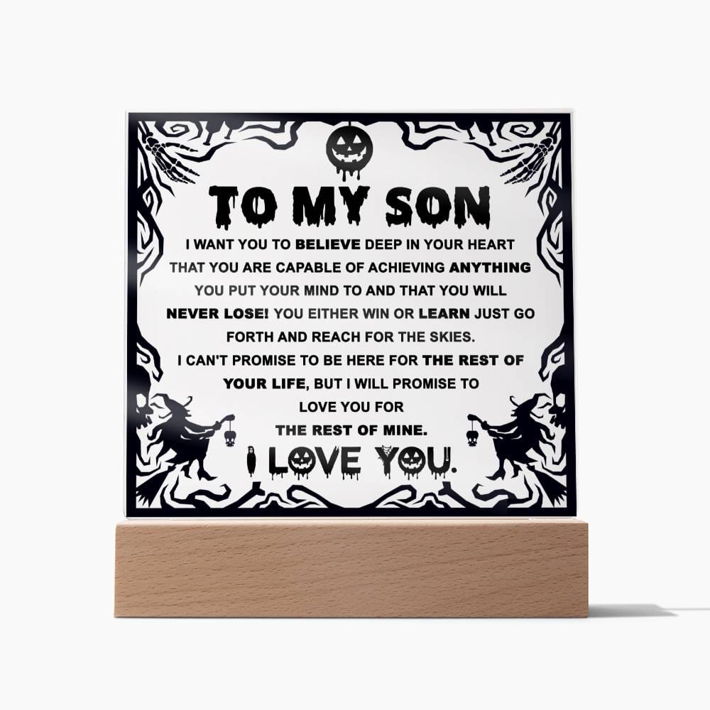 Son Win or Learn  Acrylic Plaque - Dazora Jewels  - Dazora Jewels 