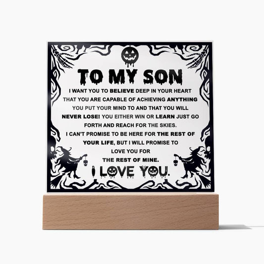 Son Win or Learn  Acrylic Plaque - Dazora Jewels  - Dazora Jewels 