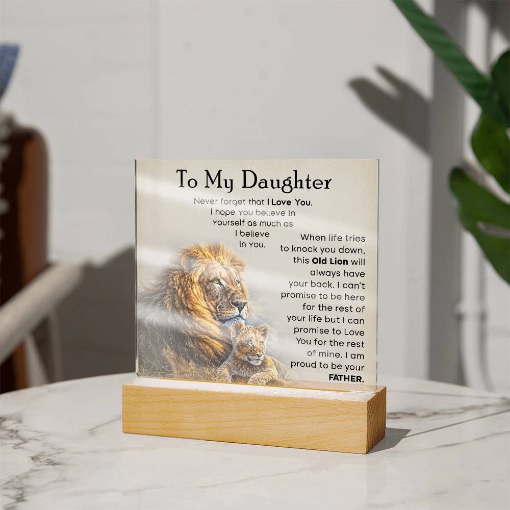 To my daughter - Never forget that i love you - Acrylic plaque - Dazora Jewels  - Dazora Jewels 