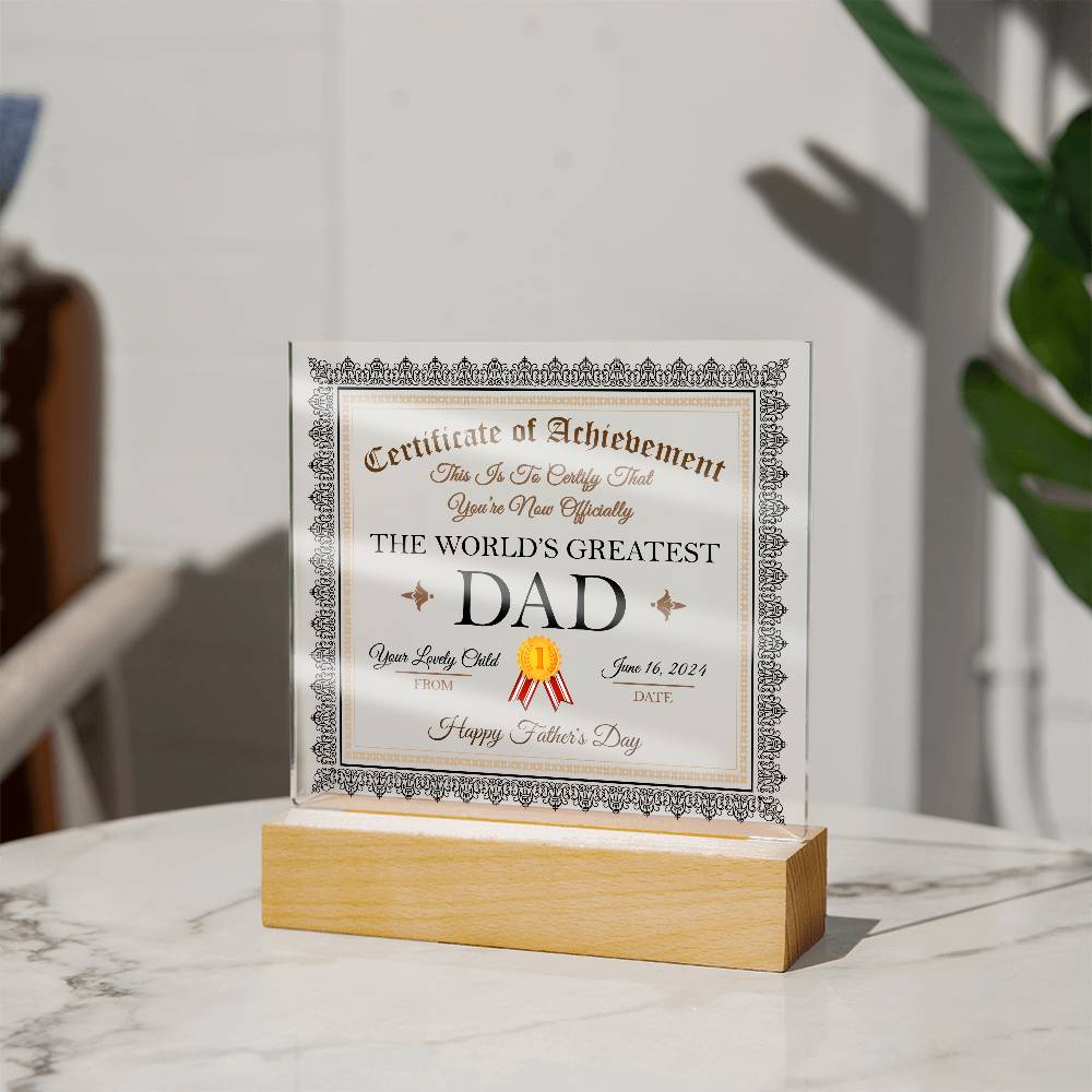 World's Greatest Dad - Acrylic Plaque!