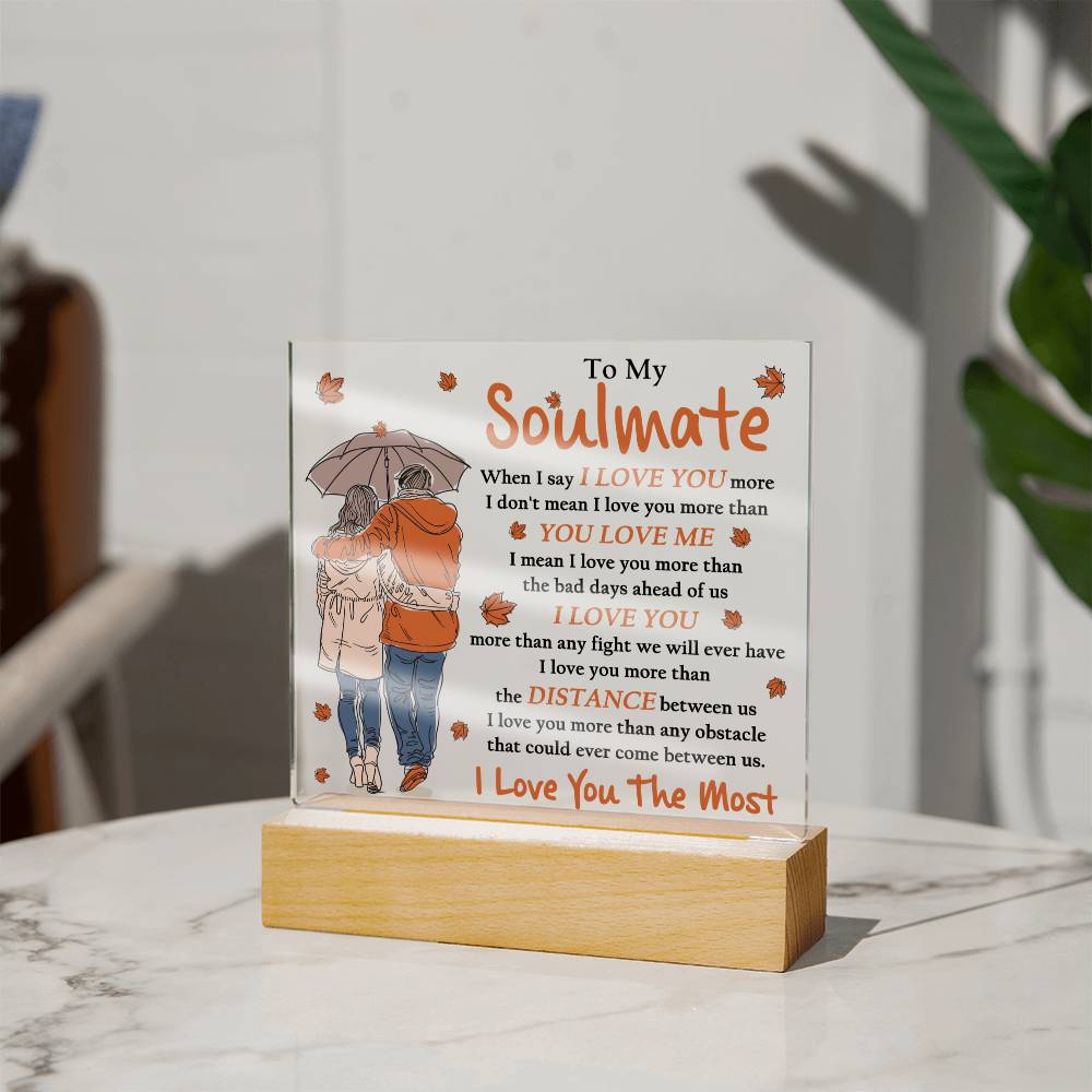 Soulmate Love You Most Acrylic - Dazora Jewels  - Dazora Jewels 