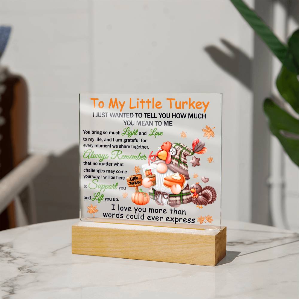 Little Turkey Lift You Up Acrylic - Dazora Jewels  - Dazora Jewels 