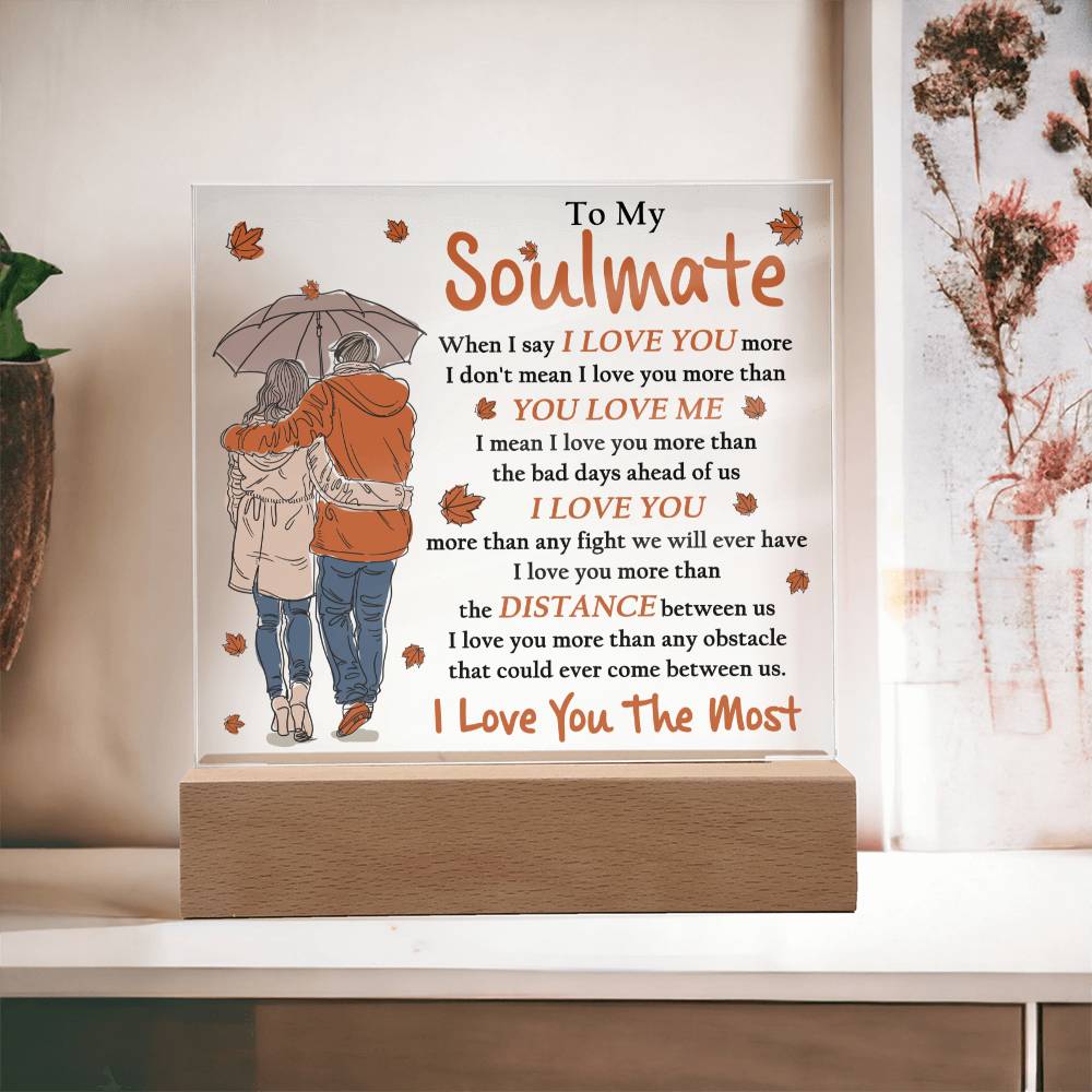 Soulmate Love You Most Acrylic - Dazora Jewels  - Dazora Jewels 