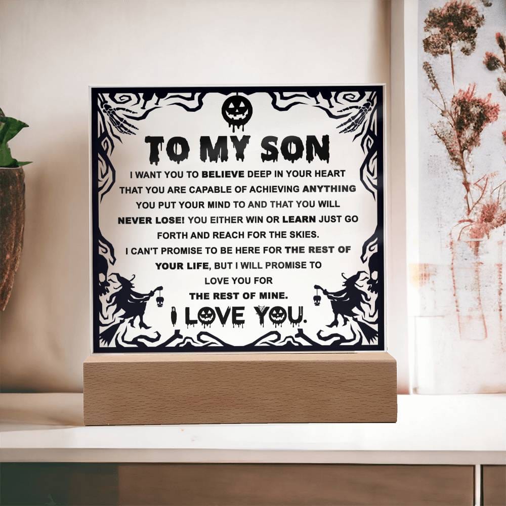 Son Win or Learn  Acrylic Plaque - Dazora Jewels  - Dazora Jewels 