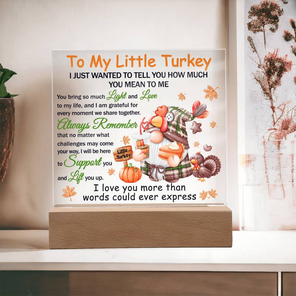 Little Turkey Lift You Up Acrylic - Dazora Jewels  - Dazora Jewels 