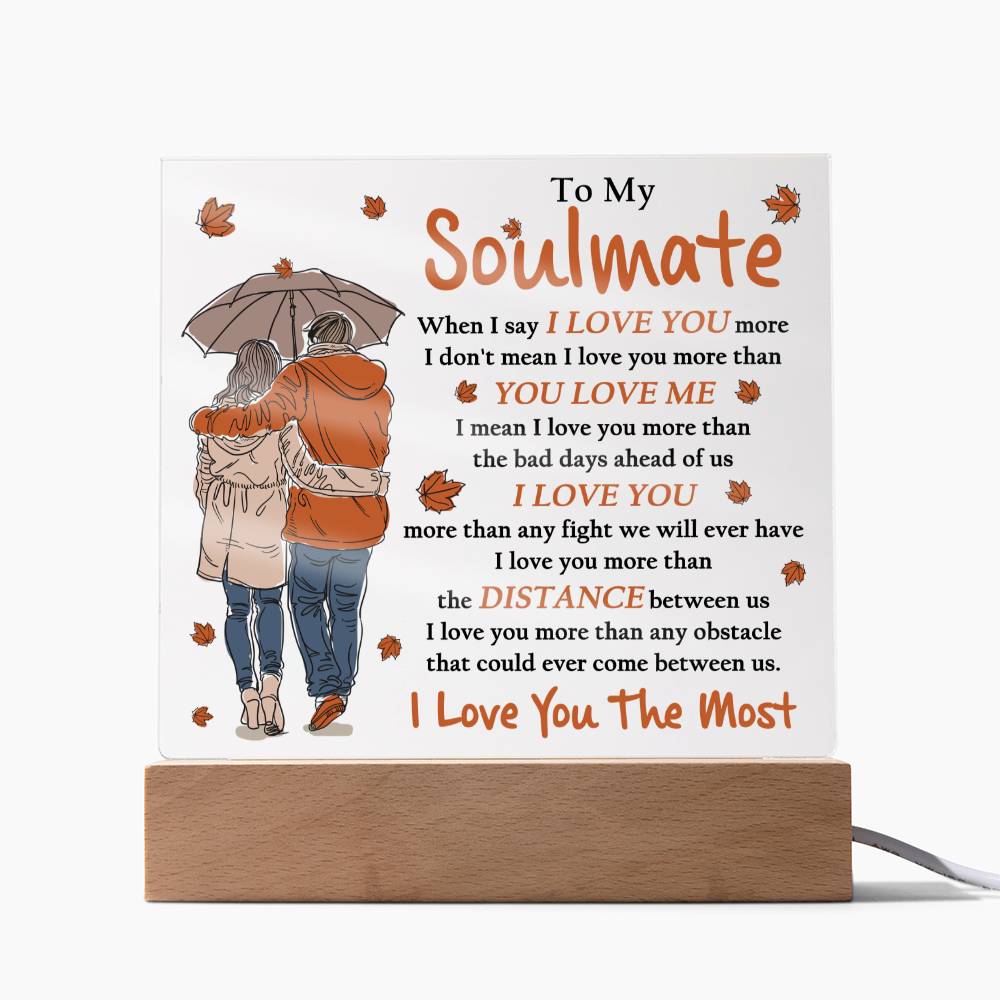 Soulmate Love You Most Acrylic - Dazora Jewels  - Dazora Jewels 