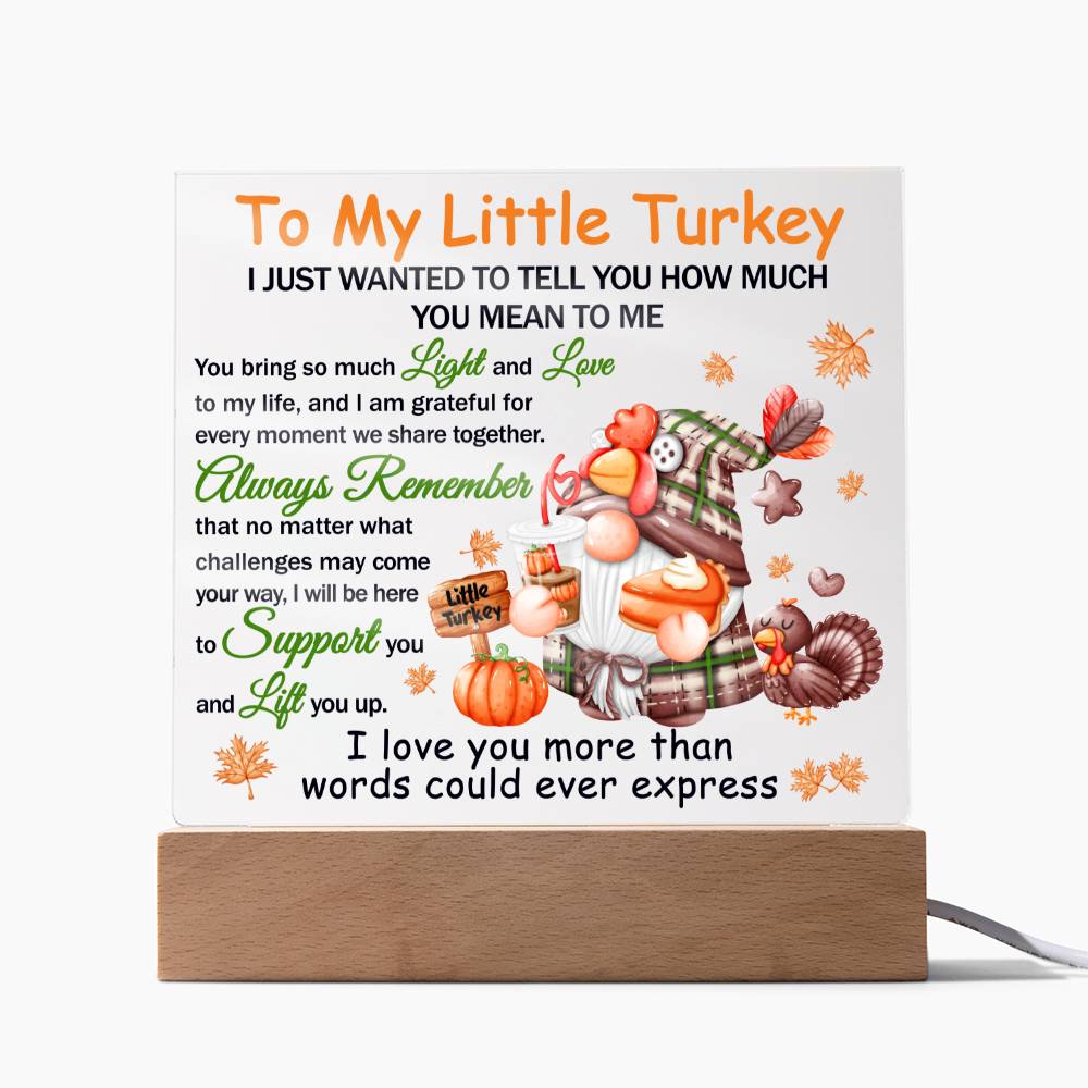 Little Turkey Lift You Up Acrylic - Dazora Jewels  - Dazora Jewels 