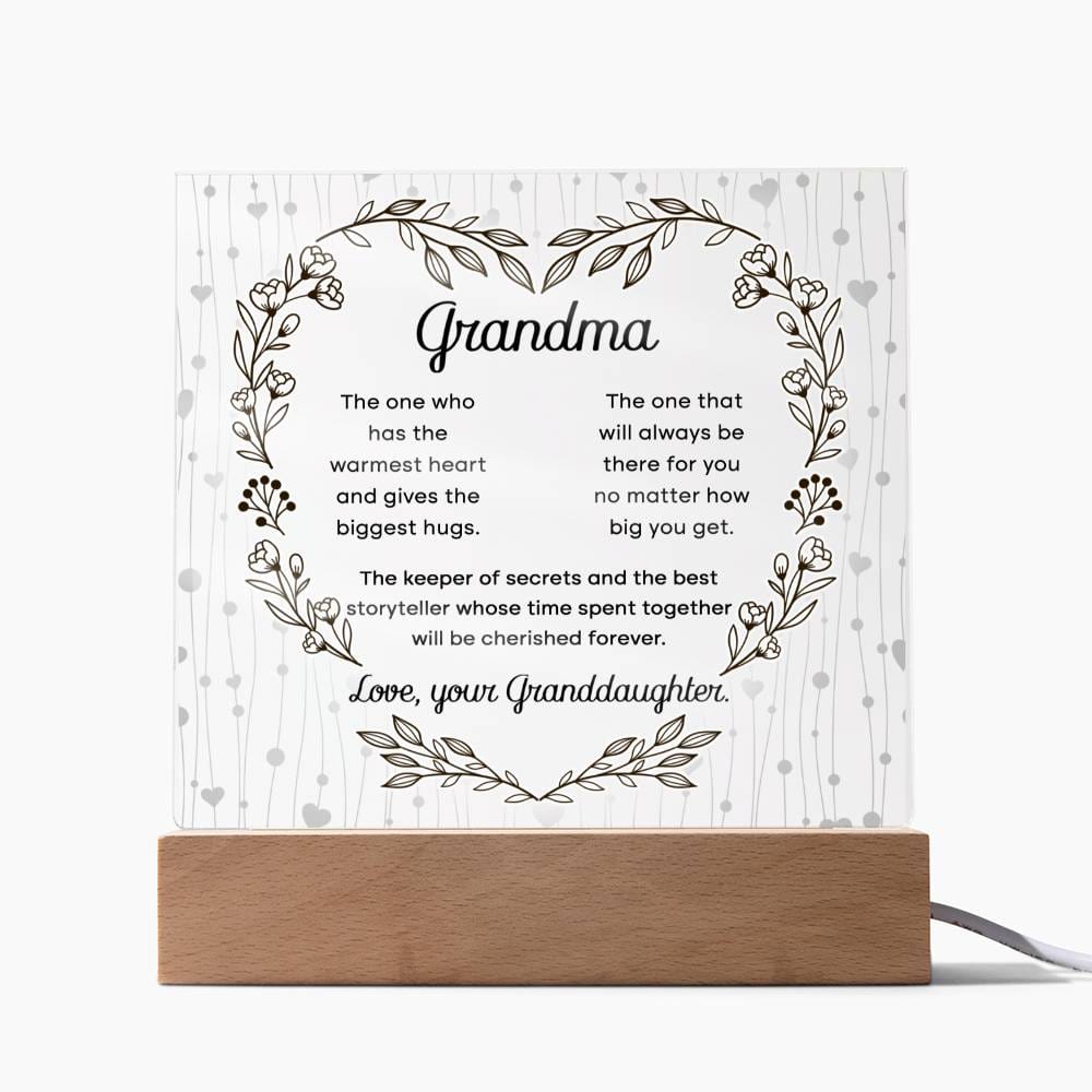 Grandma - The warmest heart - Acrylic plaque - Dazora Jewels  - Dazora Jewels 