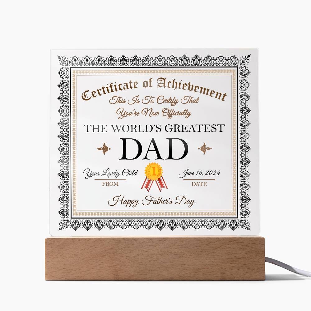 World's Greatest Dad - Acrylic Plaque!