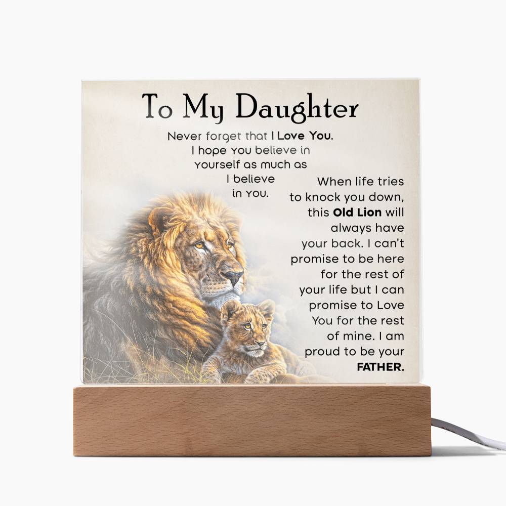 To my daughter - Never forget that i love you - Acrylic plaque - Dazora Jewels  - Dazora Jewels 