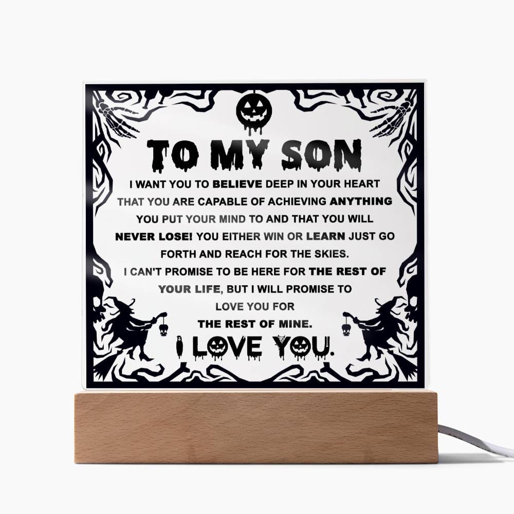 Son Win or Learn  Acrylic Plaque - Dazora Jewels  - Dazora Jewels 