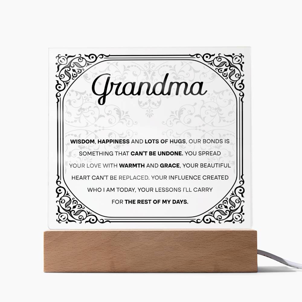 Grandma - Widom & happiness - Acrylic plaque - Dazora Jewels  - Dazora Jewels 