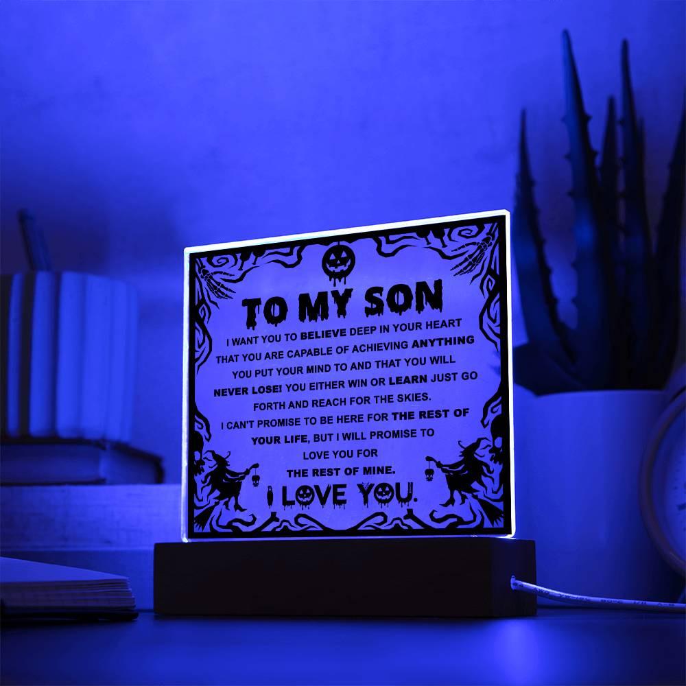 Son Win or Learn  Acrylic Plaque - Dazora Jewels  - Dazora Jewels 