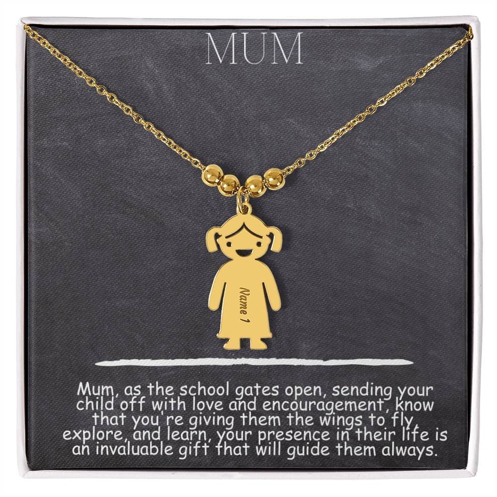 Mum Kid Charm Necklace - Dazora Jewels  - Dazora Jewels 