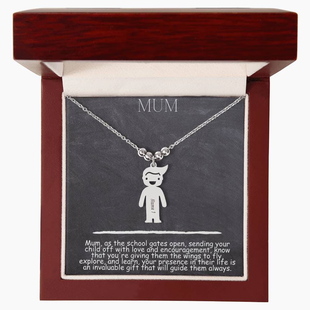 Mum Kid Charm Necklace - Dazora Jewels  - Dazora Jewels 