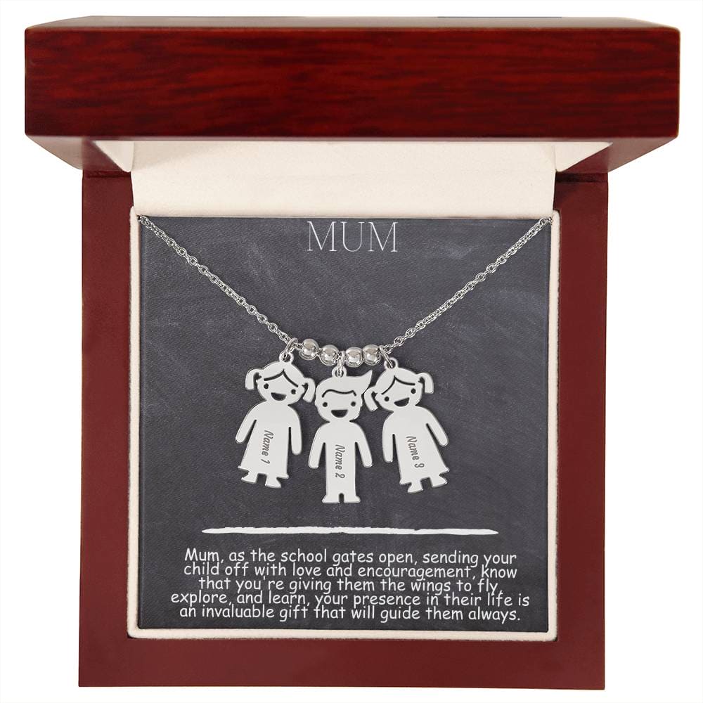 Mum Kid Charm Necklace - Dazora Jewels  - Dazora Jewels 