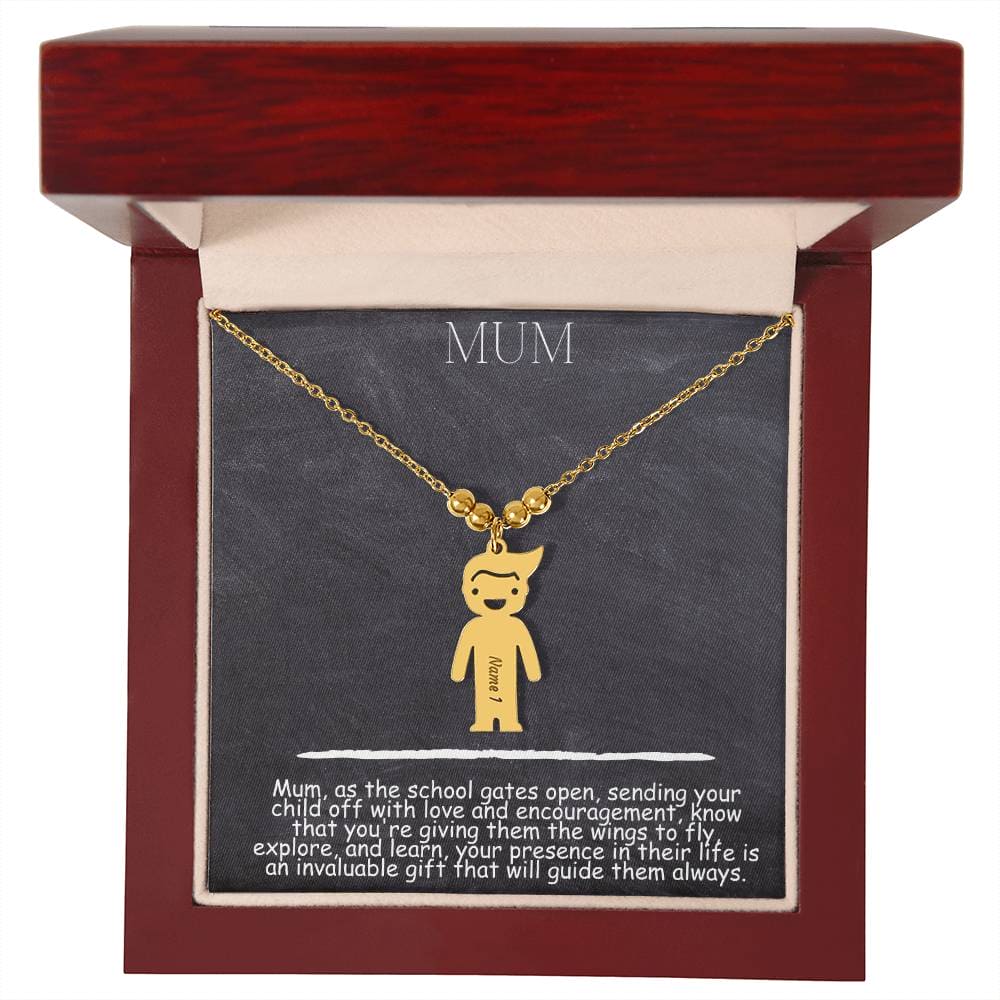 Mum Kid Charm Necklace - Dazora Jewels  - Dazora Jewels 