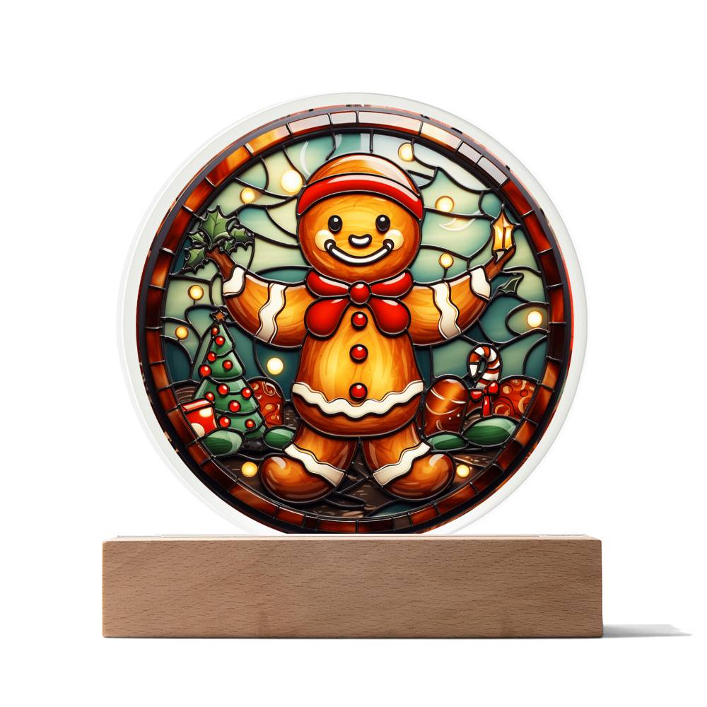 Christmas Gingerbread Acrylic Circle - Dazora Jewels  - Dazora Jewels 