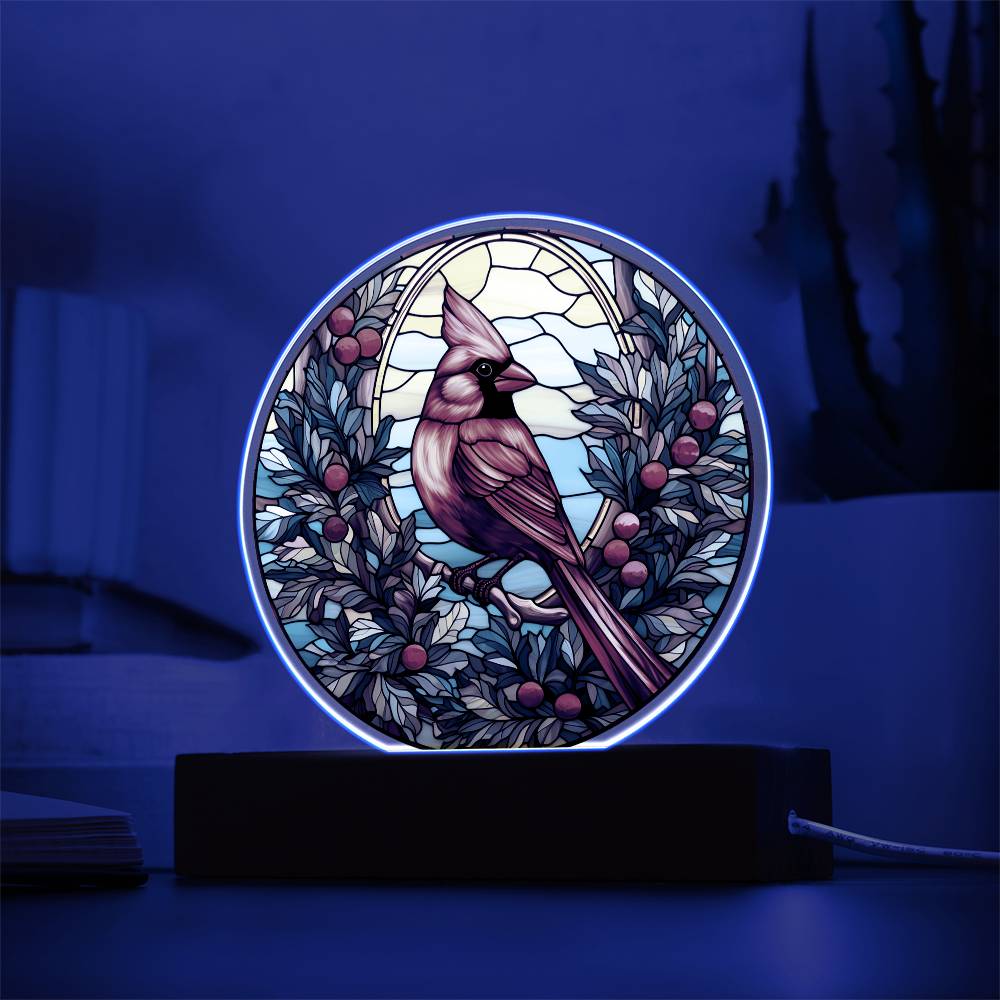 Christmas Cardinal Acrylic Circle - Dazora Jewels  - Dazora Jewels 