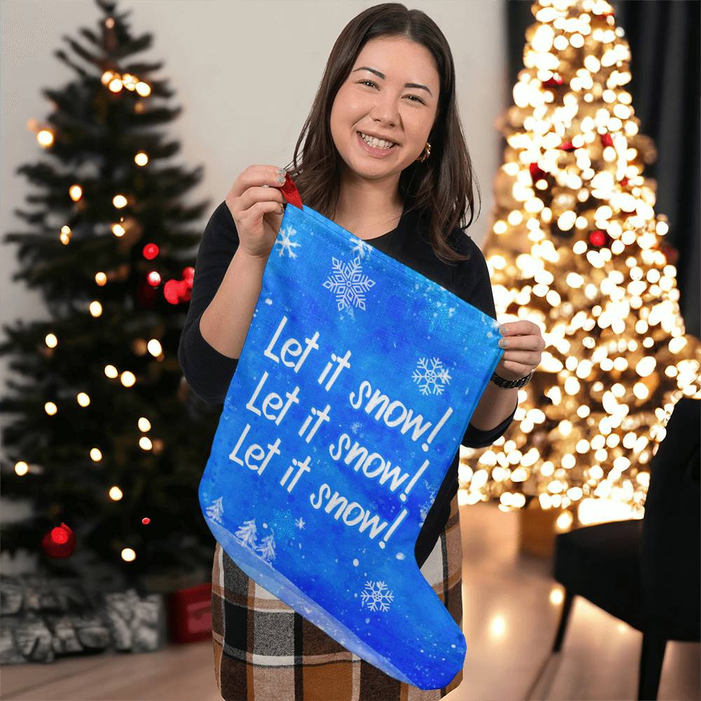 NEW! Christmas Stocking - Let It Snow (Extra Large)